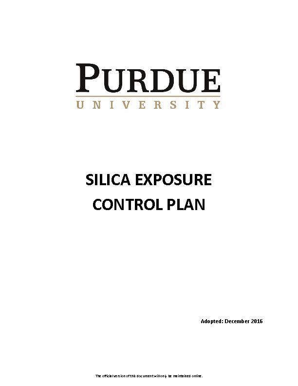 silica exposure control plan